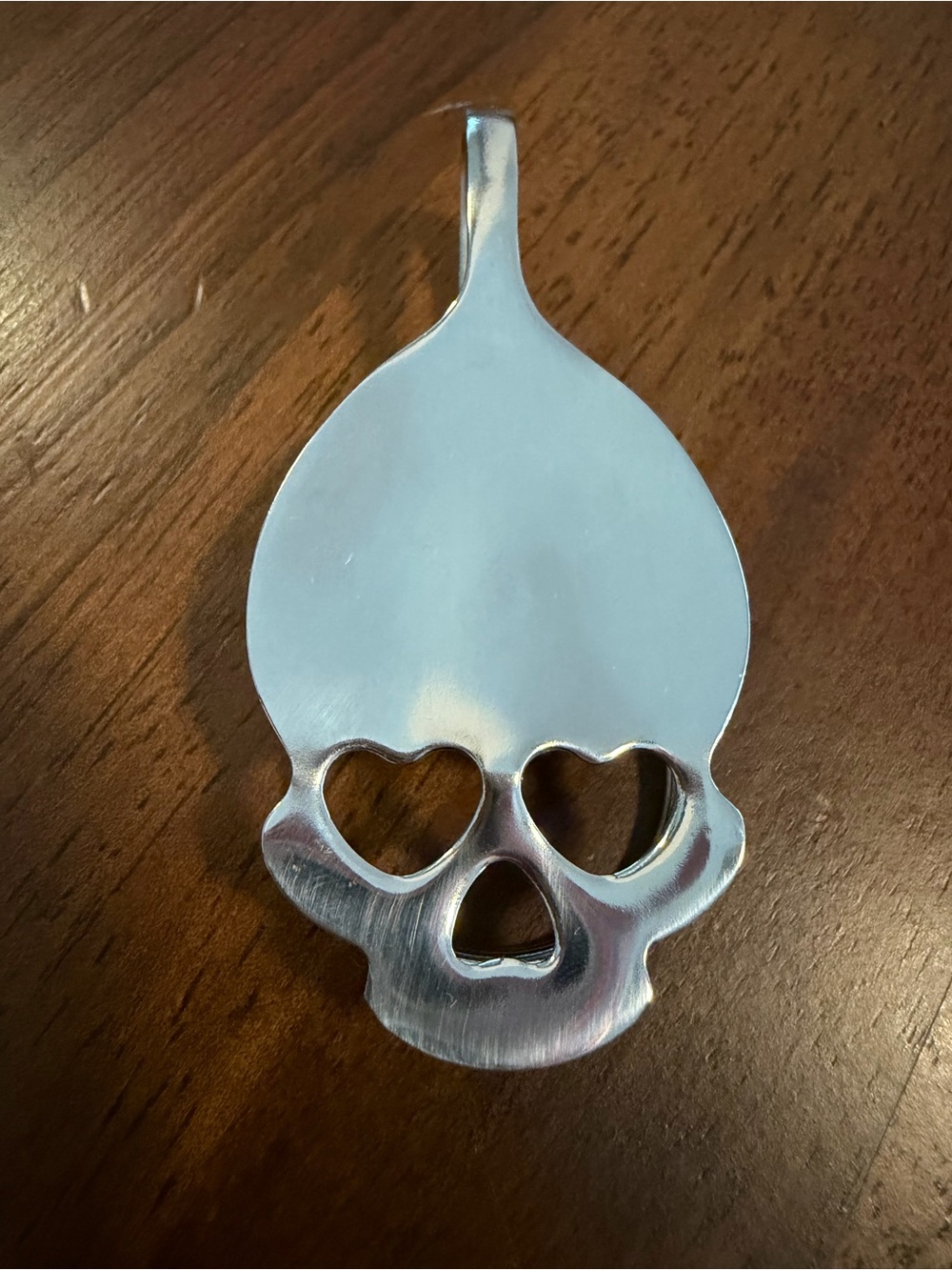 Stainless Skull Spoon Purse Clip Keychain